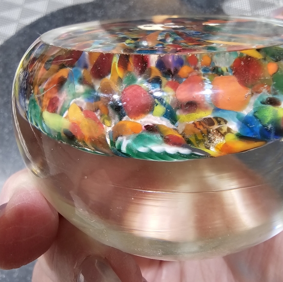 Old Millefoiri Glass Paperweight - Picture 10 of 10